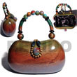 Natural Collectible Handcarved Laminated Acacia Wood Handbag /