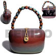 Natural Collectible Handcarved Laminated Acacia Wood Handbag /