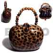 Natural Collectible Handcarved Laminated Acacia Wood Handbag /