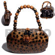 Natural Collectible Handcarved Laminated Acacia Wood Handbag /