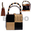 Natural Collectible Handcarved Laminated Acacia Wood Handbag /