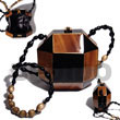 Natural Collectible Handcarved Laminated Acacia Wood Slingbag /