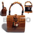 Natural Collectible Handcarved BFJ028ACBAG Shell Necklace Wooden Bags