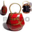 Natural Collectible Handcarved Laminated Acacia Wood Handbag /