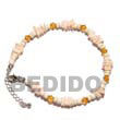 Natural Native Coco Pokalet With Shells Anklet