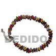 Natural Multicolored Buri Seed BFJ009AK Shell Necklace Anklets
