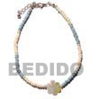 Natural Pastel Blue Bleach 2-3 Coco BFJ330AK Shell Necklace Anklets