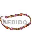 Natural Handmade Sig-id Wood Tube Native Anklets