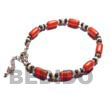 Natural Buri Seed Anklets In Red Color BURIAK2 Shell Necklace Anklets