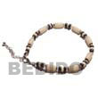 Natural Buri Seed Anklet In Natural BURIAK6 Shell Necklace Anklets