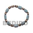 Natural Light Blue Buri Seeds Natural Bracelets