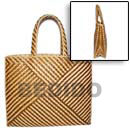 Natural Pandan Indo Stripe Bag  BFJL05BAG Shell Necklace Philippine Bags