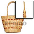 Natural Pandan Flat Weave With BFJL50BAG Shell Necklace Philippine Bags