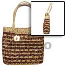 Natural Pandan Lambat Bag With MOP Scallop Shell