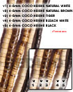 Natural 4-5mm Coco Heishe Tiger BFJ002CH_V3 Shell Necklace Coco Necklace