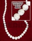 Natural ( Female) Troca Shell Round BFJ002SPS Shell Necklace Shell Beads