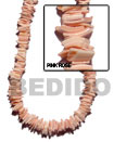 Pink Rose Shell In Beads Strands Or