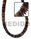 Natural 6mm Pokalet Horn Tiger Saucer BFJ003BN Shell Necklace Horn Beads