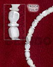 Natural Troca Shell Graduated Tulip Design In Strands