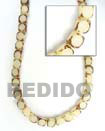 Natural Buri Cubes Tiger In Beads BFJ006SD Shell Necklace Seed Beads