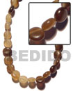 Natural Side Drill-horn Natural Flat BFJ007BN Shell Necklace Horn Beads