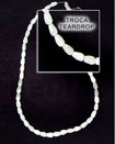 Natural Troca Shells Teardrop Design BFJ009SPS Shell Necklace Shell Beads