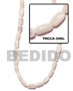 Natural 6x9mm Troca Shells Oval BFJ010SPS Shell Necklace Shell Beads