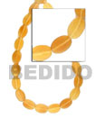 Natural Flat Oval Golden Horn BFJ011BN Shell Necklace Horn Beads
