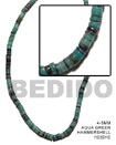 Natural 4-5mm Hammer Shell Blue With BFJ011HS Shell Necklace Shell Beads