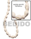 Natural Nassa White Shell Topdrill In Strands Or