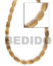 Natural Oblong Natural Horn-whitish BFJ019BN Shell Necklace Horn Beads