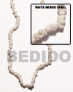 Natural White Mongo Shell In Beads BFJ019SPS Shell Necklace Shell Beads