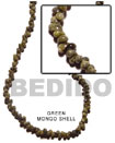 Natural Green Mongo Shell In Beads BFJ020SPS Shell Necklace Shell Beads