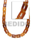 Natural Golden Horn Rectangle   Hole BFJ022BN Shell Necklace Horn Beads