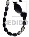 Natural Black Horn Flat Oval BFJ024BN Shell Necklace Horn Beads