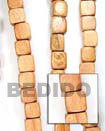 Natural Bayong Dice 6x7mm In Beads BFJ024WB Shell Necklace Wood Beads