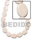 Natural Flat Oval Bone Beads
