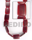 Natural Red Horn Flat Square BFJ036BN Shell Necklace Horn Beads
