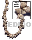 Natural Frog Shell Gray In Beads BFJ044SPS Shell Necklace Shell Beads