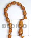 Natural Teardrop Bayong 10x15mm In BFJ044WB Shell Necklace Wood Beads