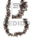 Natural ( Medium ) Frog Shell Brown BFJ045SPS Shell Necklace Shell Beads