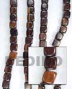 Natural Camagong Cubes 10x10mm In BFJ051WB Shell Necklace Wood Beads