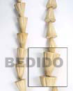 Natural Natural White Wood Cones   BFJ061WB Shell Necklace Wood Beads