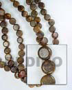 Natural Robles Sidedrill Disc 5x10mm BFJ064WB Shell Necklace Wood Beads