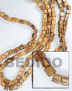 Natural Robles Barrel Wood 6x6mm In BFJ065WB Shell Necklace Wood Beads