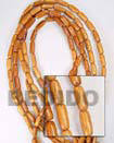 Natural Bayong Oval Wood 10x20mm In BFJ066WB Shell Necklace Wood Beads