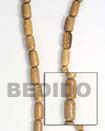 Natural Robles Wood Capsule 8x20 In BFJ070WB Shell Necklace Wood Beads