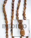 Natural Robles Wood Twist 10x15mm In BFJ073WB Shell Necklace Wood Beads