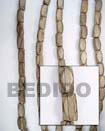 Natural Gray Wood Diamond Cut 10x20mm BFJ084WB Shell Necklace Wood Beads