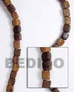 Natural Robles Dice Wood Beads